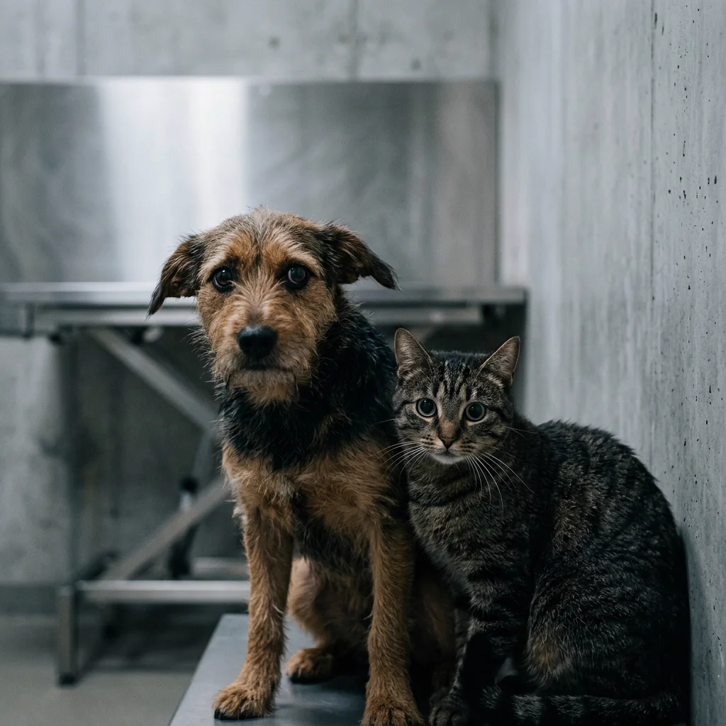 Cão e gato alertas